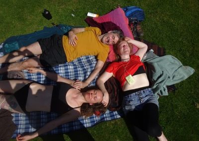 sunbathing